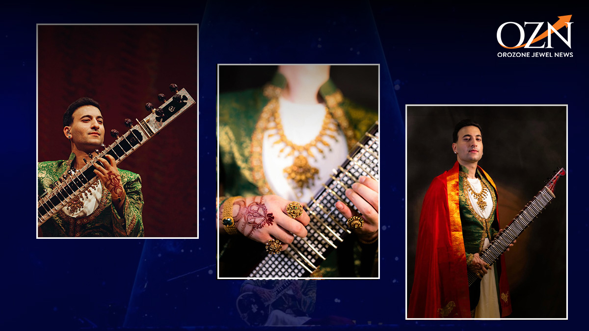 Rishab Rikhiram Sharma in M P Swarna Mahal Layered Neckpieces Define Structure