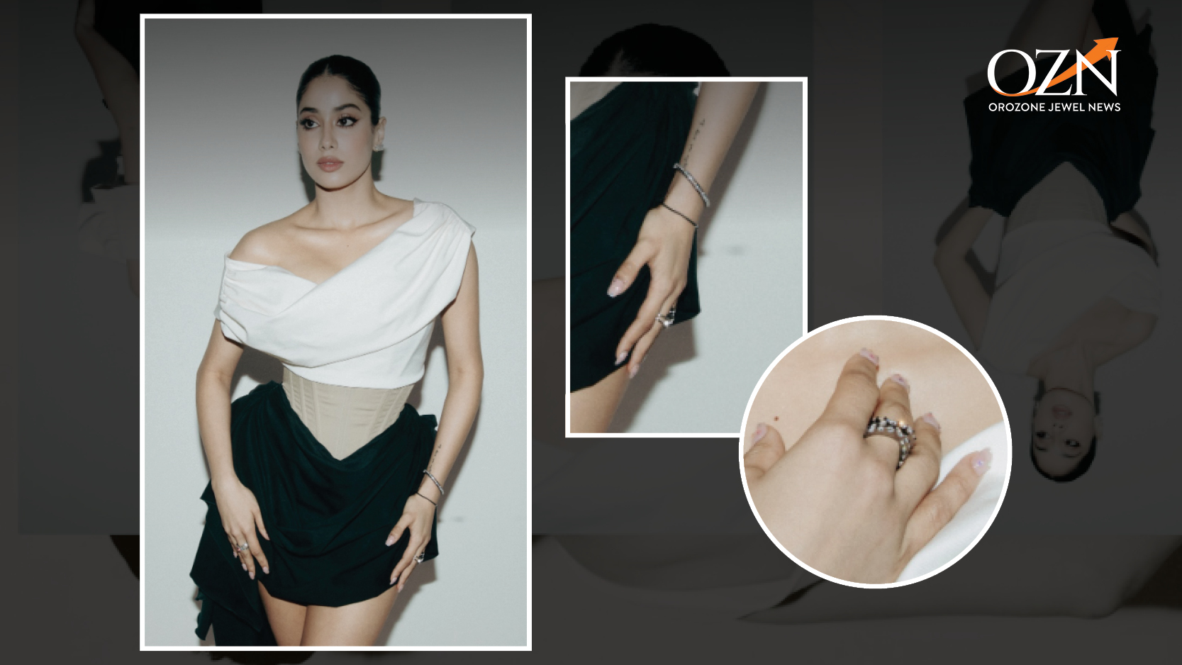 Janhvi Kapoor Dazzles in Jet Gems, Studio Renn, and Anmol Jewellers Jewellery with Elegance